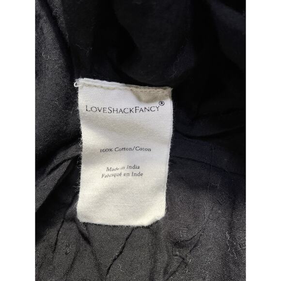 Loveshackfancy 'Natasha' Black Cotton Mini Dress Size P - Picture 4 of 4